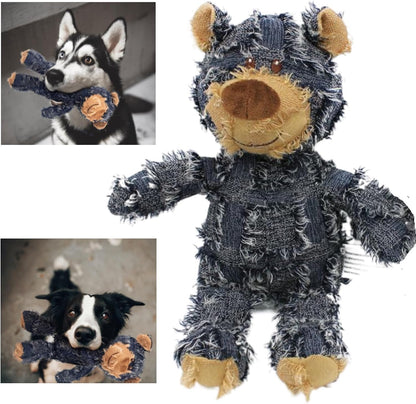 MAXBECK Dog Companion plush bear toy front view durable chew resistant design