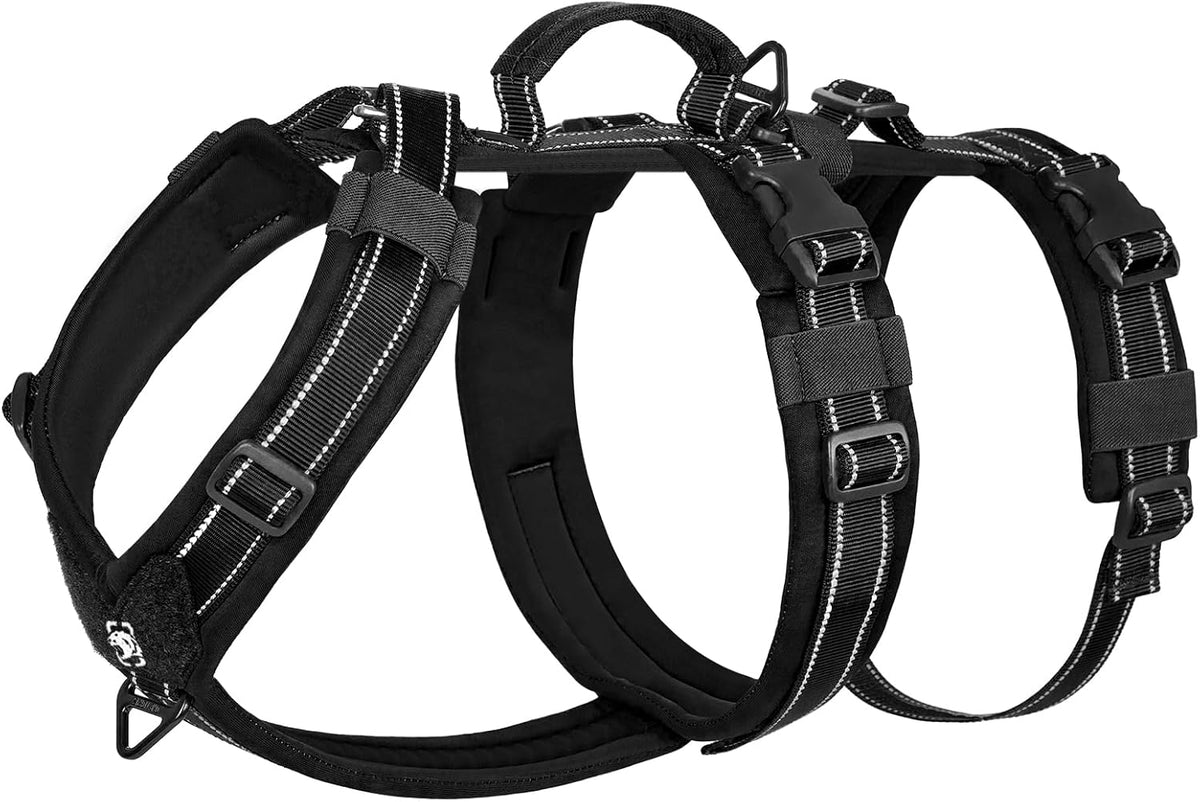 OneTigris Dog Harness No Pull, Adjustable Tactical Harness with Soft Padding, Y-Shaped Reflective Easy Walk Dog Harness for Medium and Large Dogs - Image 13
