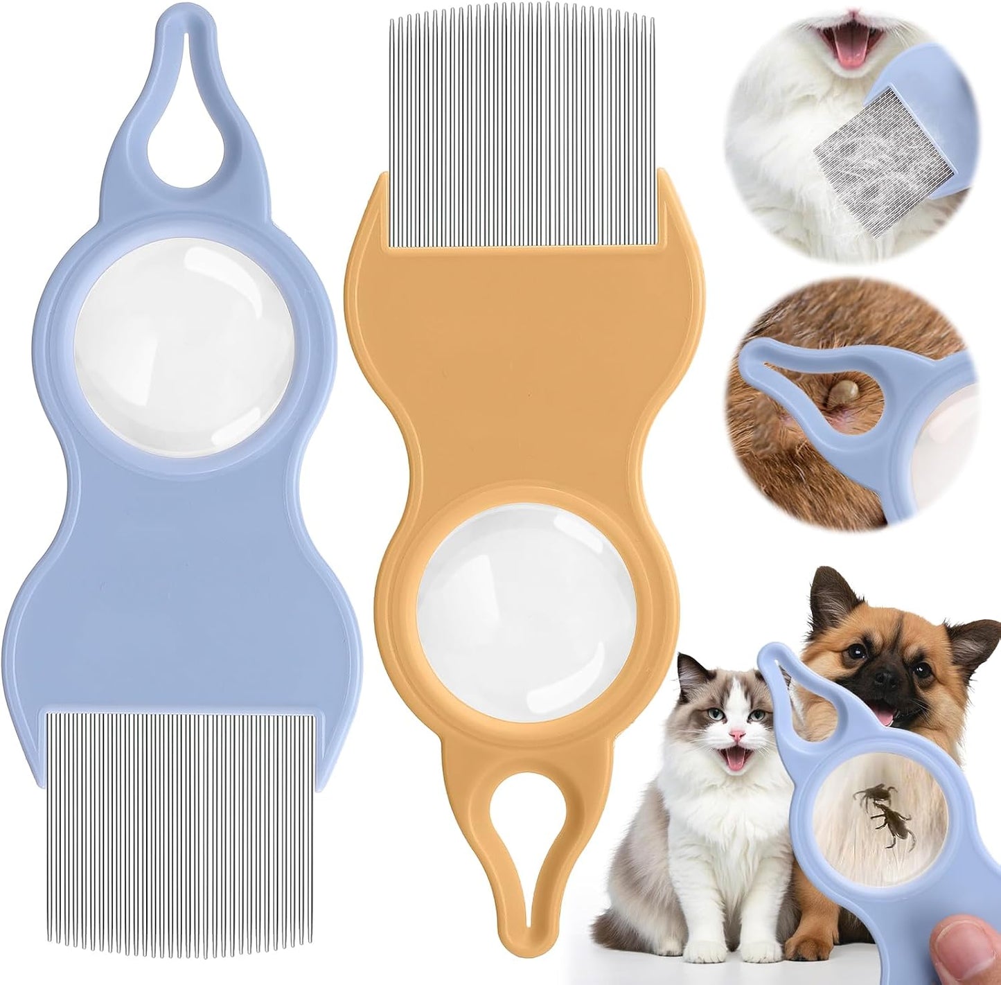 Pethroom Xangnier 3-in-1 flea and tick removal tool set front view