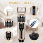 Interchangeable dog paw trimmer head detailing the sensitive area around a pet paw