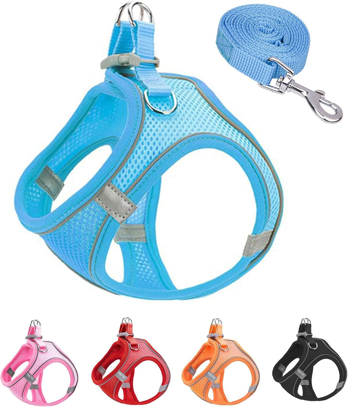 JUFOO lightweight pink comfortable walking vest and matching leash set