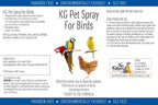 Close up of Fur And Feathers KG Pet Spray label showing natural enzyme formula