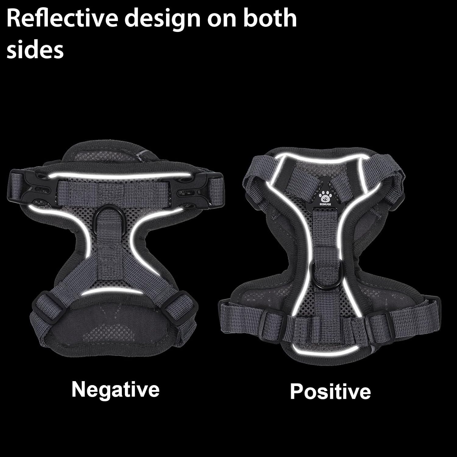 Detailed view of the breathable fabric on Hadnves pet walking harness