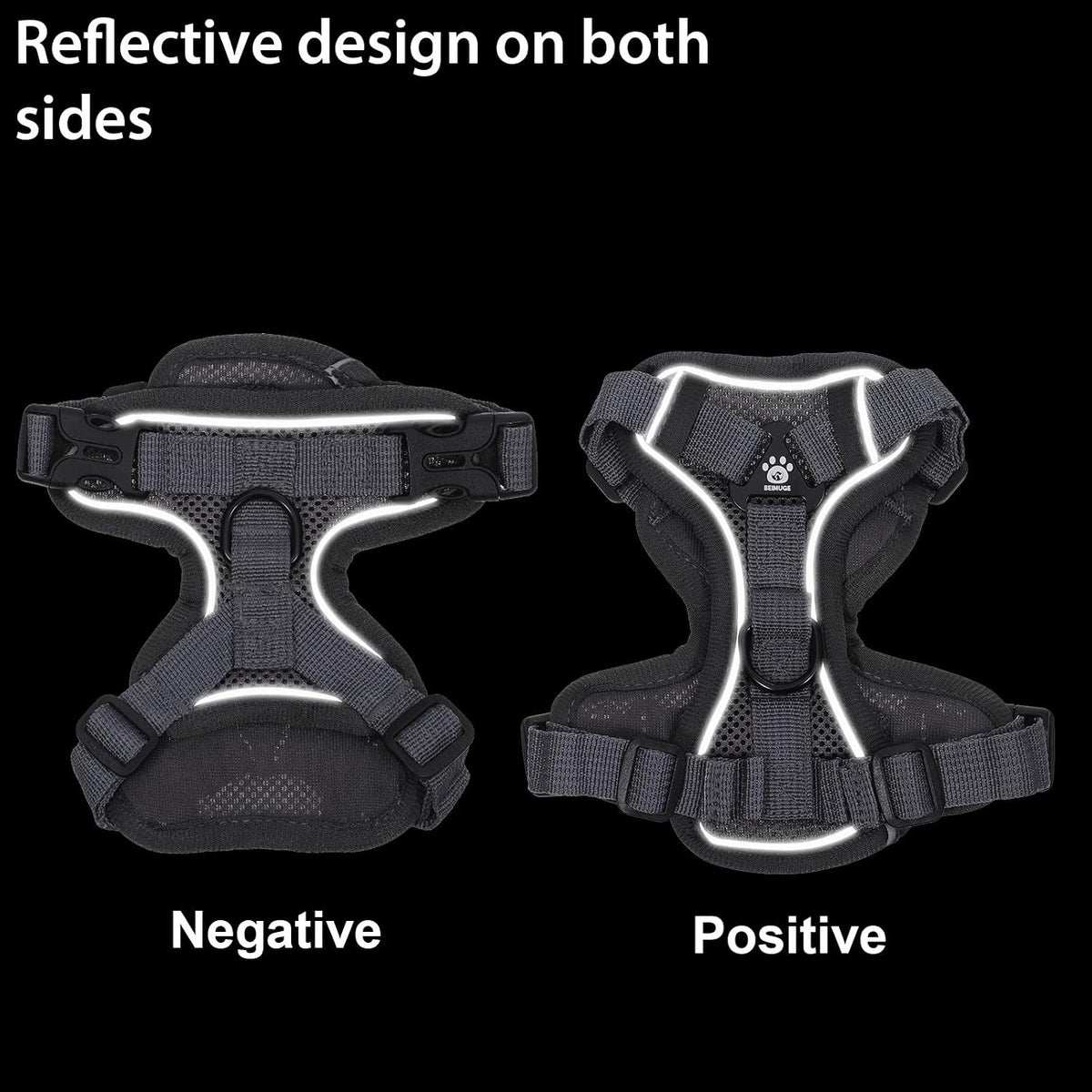 Detailed view of the breathable fabric on Hadnves pet walking harness