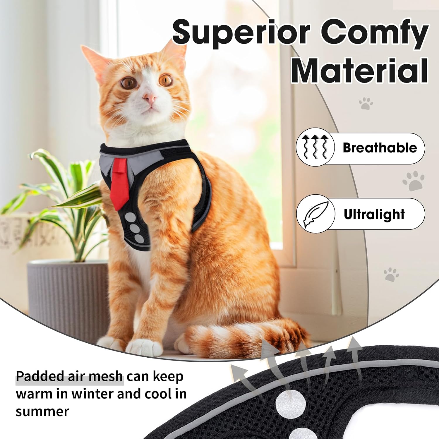 Premium USA imported NCMAMA cat walking vest and leash set package
