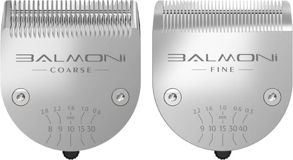 Professional Coarse + Fine 5-in-1 Clipper Blades (2-Pack) for 580 Series - Adjustable 0.6-2.8mm Detachable Metal Blades, Wahl Compatible, Steel Comb Ready (Fine x2) - Image 11