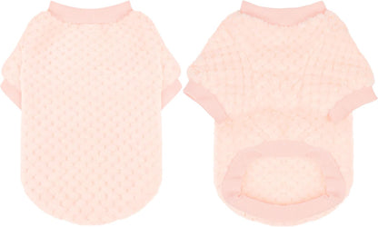 ZIAGAOP fluffy textured knit pet pullover winter coat for small dogs