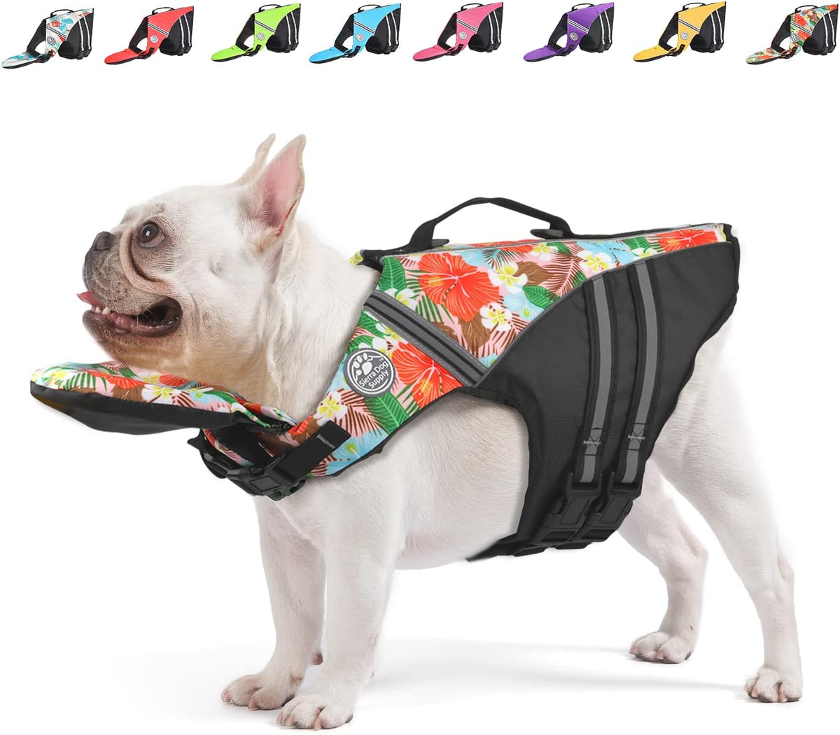 Mklhgty Dog Life Jacket, Reflective Dog Life Vest with Removable Neck Float High Buoyancy for Swimming and Boating, Ripstop Pet Safety Swimsuit Rescue Handle for Small Medium Large Dogs - Image 11