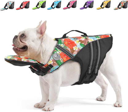 Mklhgty Dog Life Jacket, Reflective Dog Life Vest with Removable Neck Float High Buoyancy for Swimming and Boating, Ripstop Pet Safety Swimsuit Rescue Handle for Small Medium Large Dogs - Image 11