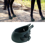 Esquirla black rubber equestrian boot for cement road safety