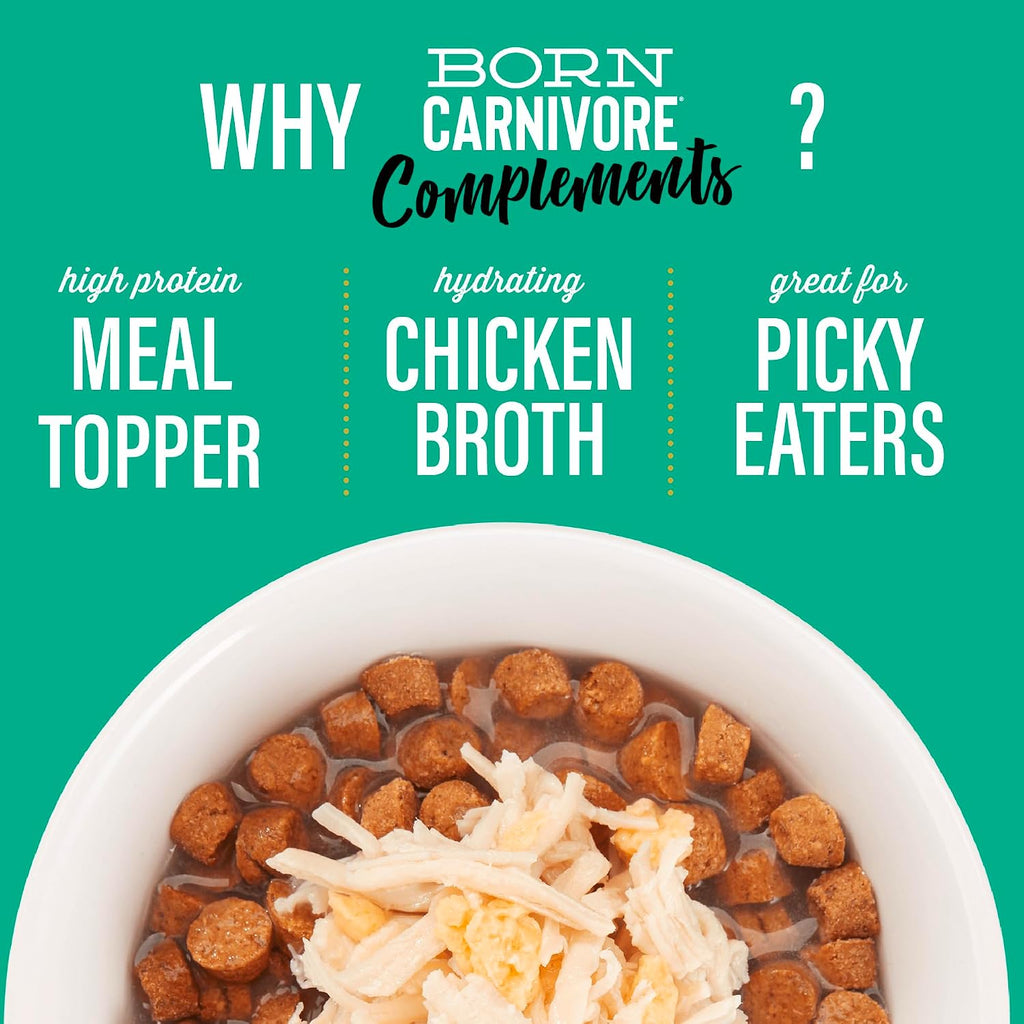 Premium shredded meat and broth cat food topper pouch close up view