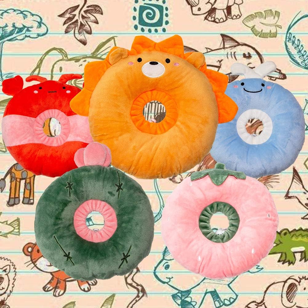 Lightweight pet recovery neck pillow in strawberry design