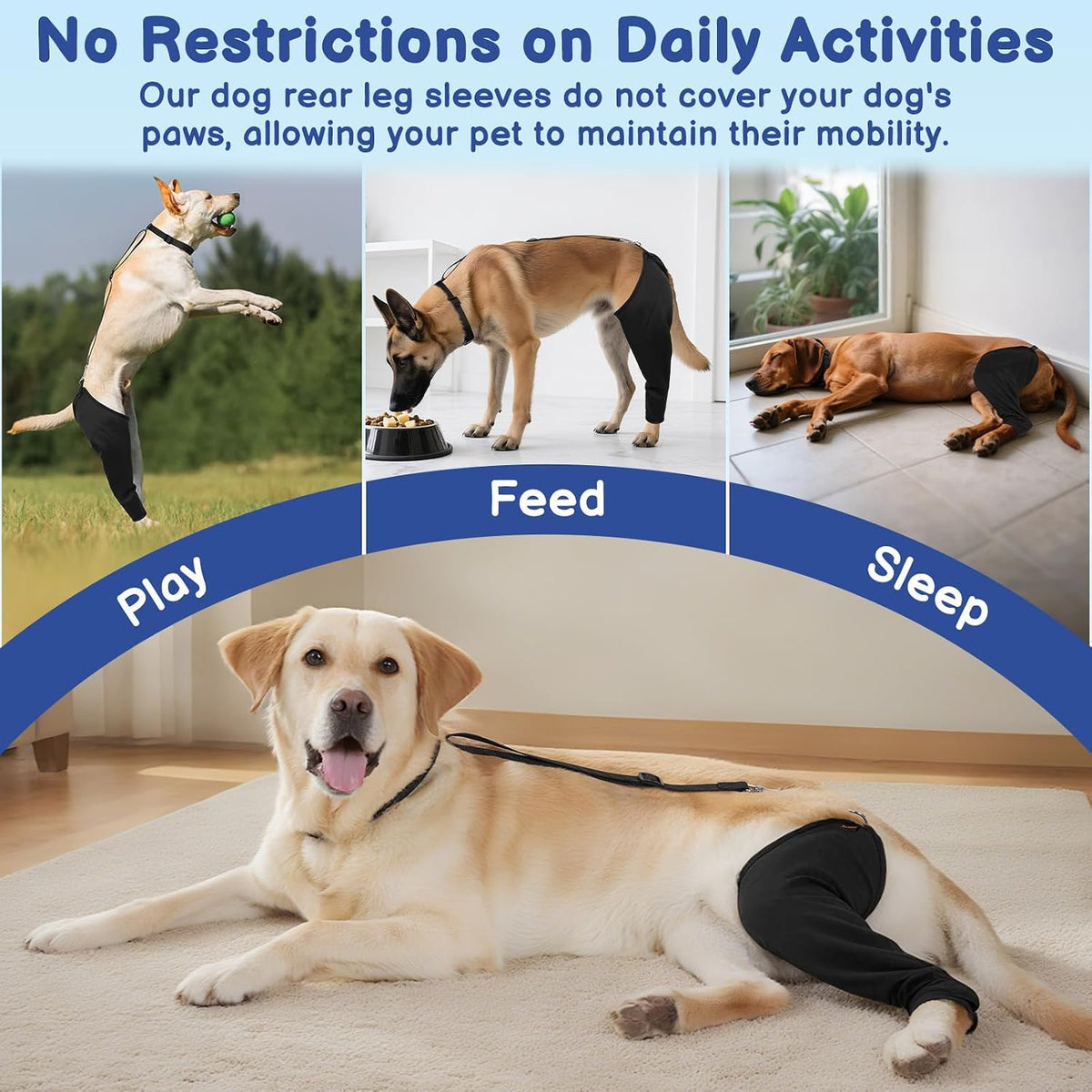Lightweight elastic skin friendly fabric details of the Barkless dog sleeve.