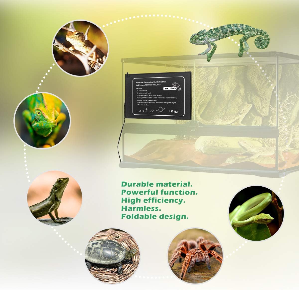 Reptile habitat warming mat for lizards and frogs