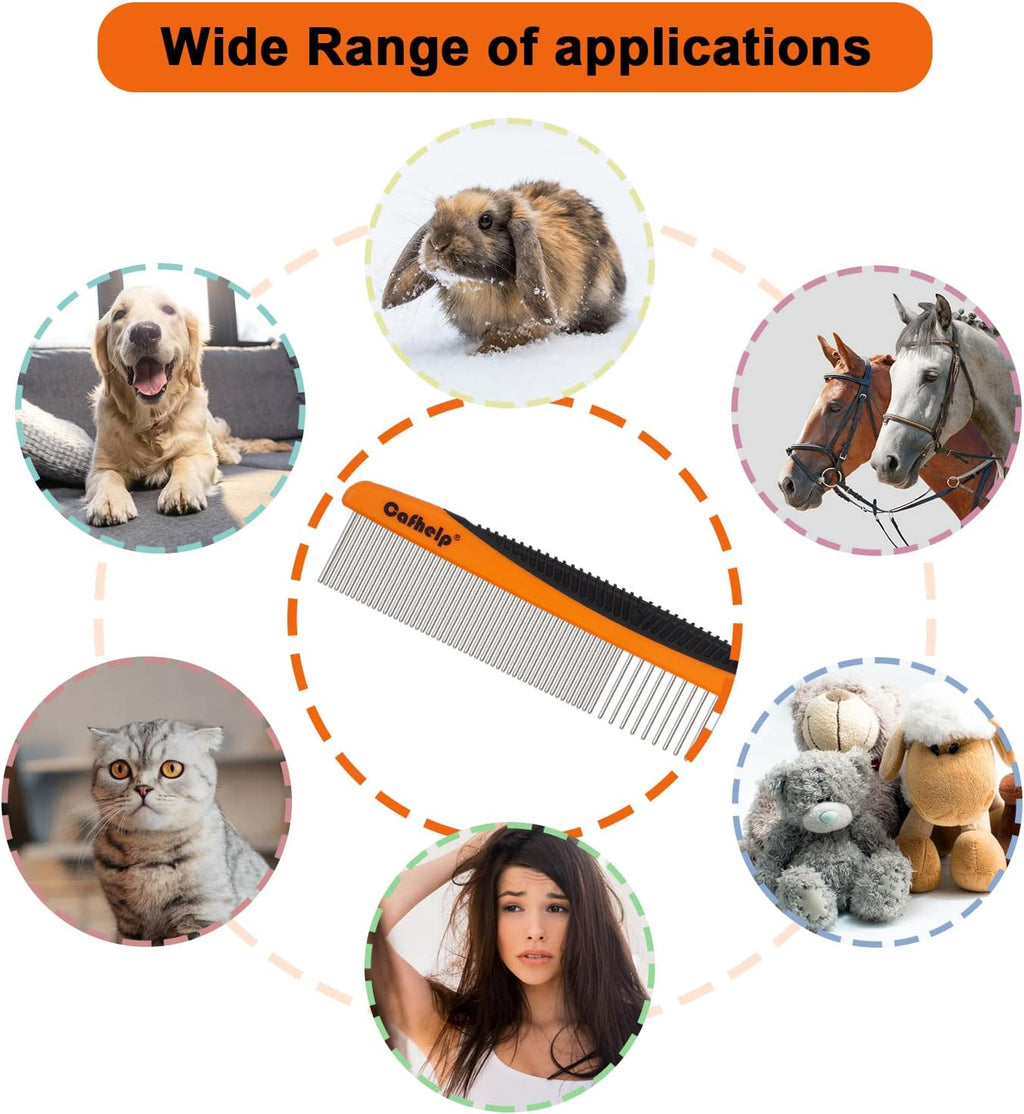 8 inch Cafhelp metal pet grooming comb packaging