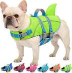 AOFITEE shark design dog swimsuit on white background