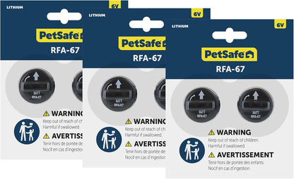 PetSafe 6V pet collar replacement batteries side view showing twist lock design