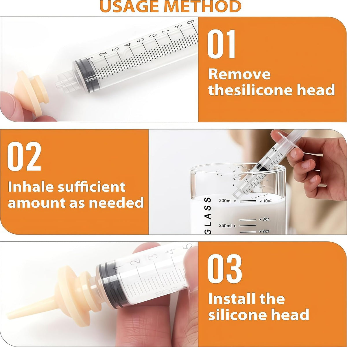 Six piece pack of replacement silicone teats for pet nursing bottles and syringes