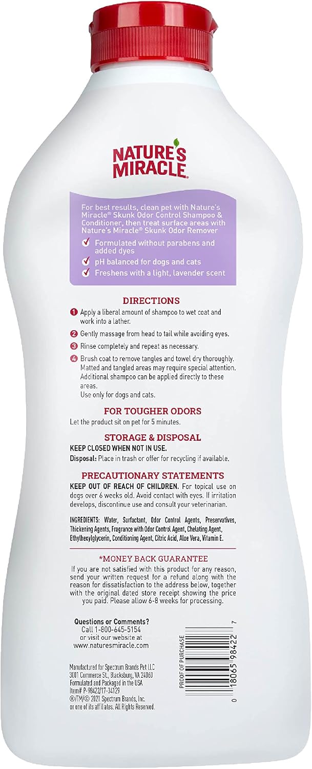 Nature's Miracle pet odor neutralizing shampoo lavender fragrance for dogs