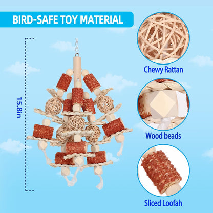Kencunay durable bird cage entertainment toy with metal hook