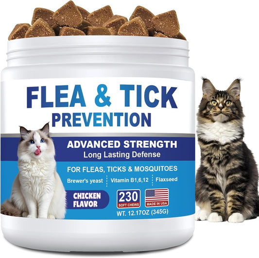 Carmelie ColEaze cat flea and tick prevention chicken flavored soft chews container front view