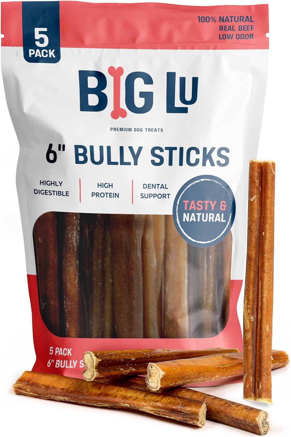Big Lu - 2-4" Bully and Braided Bites, Variety Bag - 1 lb of 100% Grass-Fed Beef Chews for All Dogs, Natural, Fully Digestible, Long-Lasting Treats - Image 12