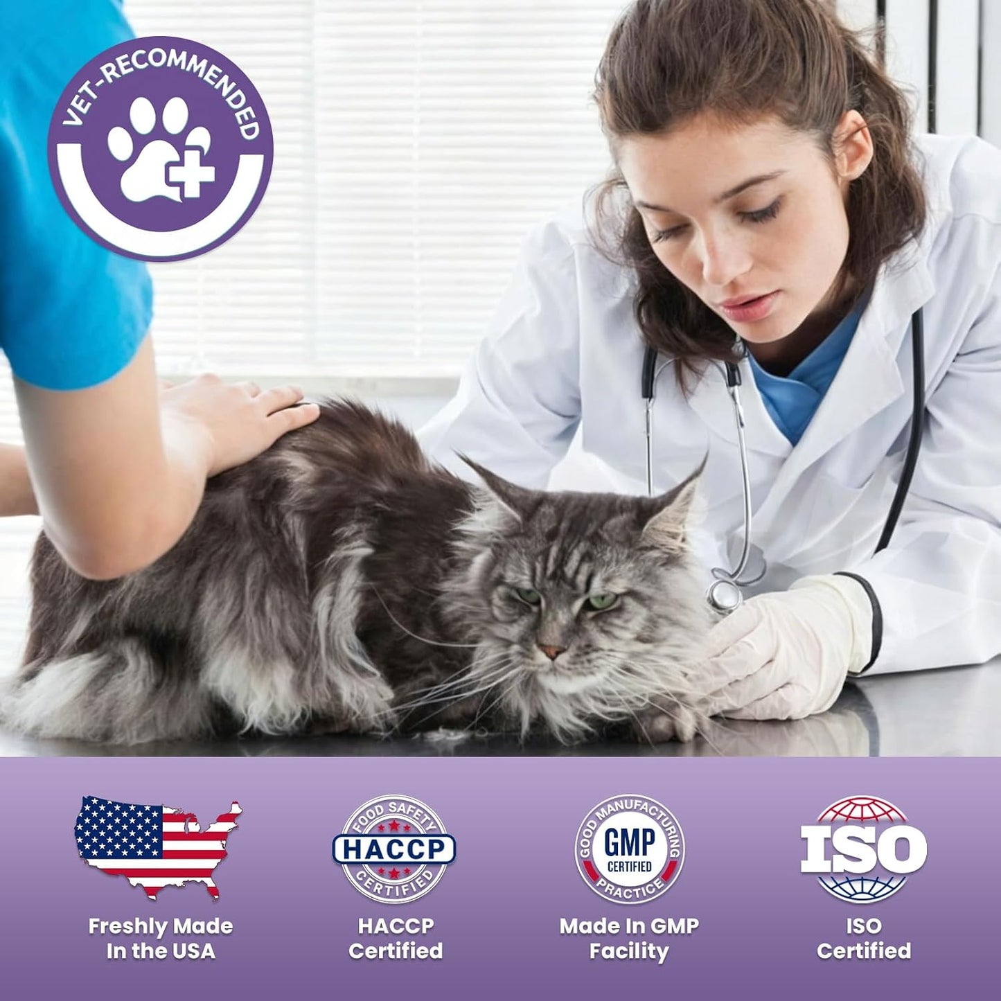 Authentic imported PLBKCTS Weallin calming treats packaging showing behavioral benefits.