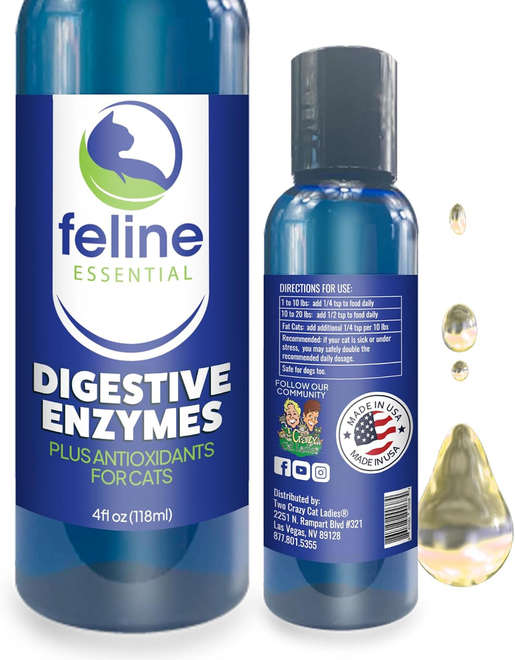Feline Essential Catalyst Antioxidant Enzyme Formula for Cats - Cat Digestive Enzyme - Digestive Enzymes for Cats - Cat Digestive Support - Feline Catalyst Liquid Pancreatic Enzyme Supplements Cats - Image 10