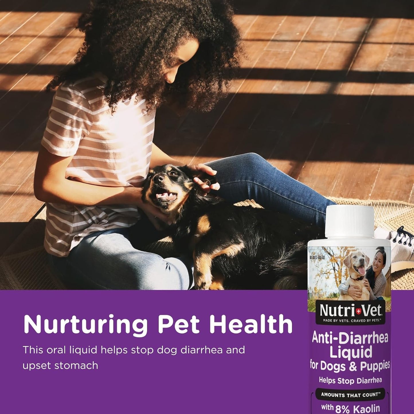 Nutri-Vet digestive supplement bottle for canine health