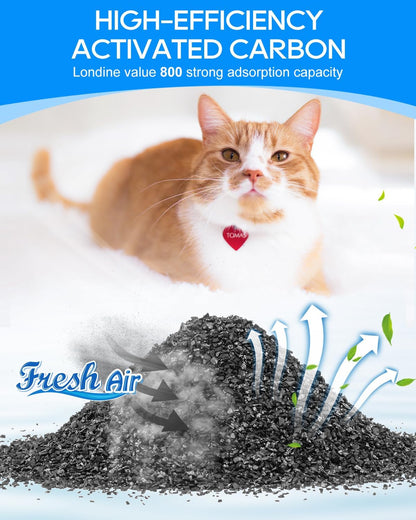 Close up view of natural pet safe charcoal odor remover bags for home use