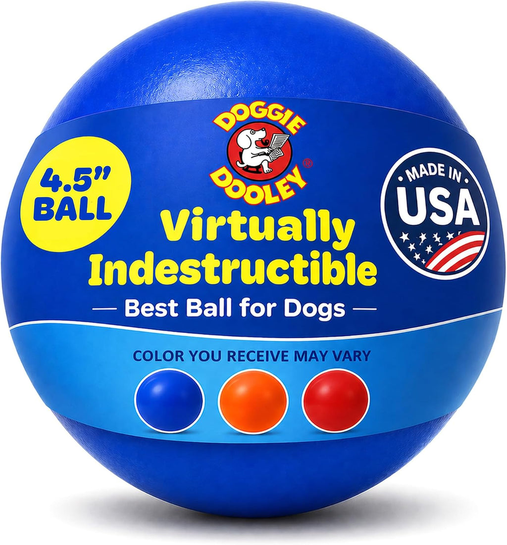 Doggie Dooley Virtually Indestructible Dog Ball - 10 Inch Hard Plastic Interactive Dog Toy for Large Breeds Over 45+ lbs - Built for Herding & Push Play - Floats in Water, Made in USA - Red - Image 14