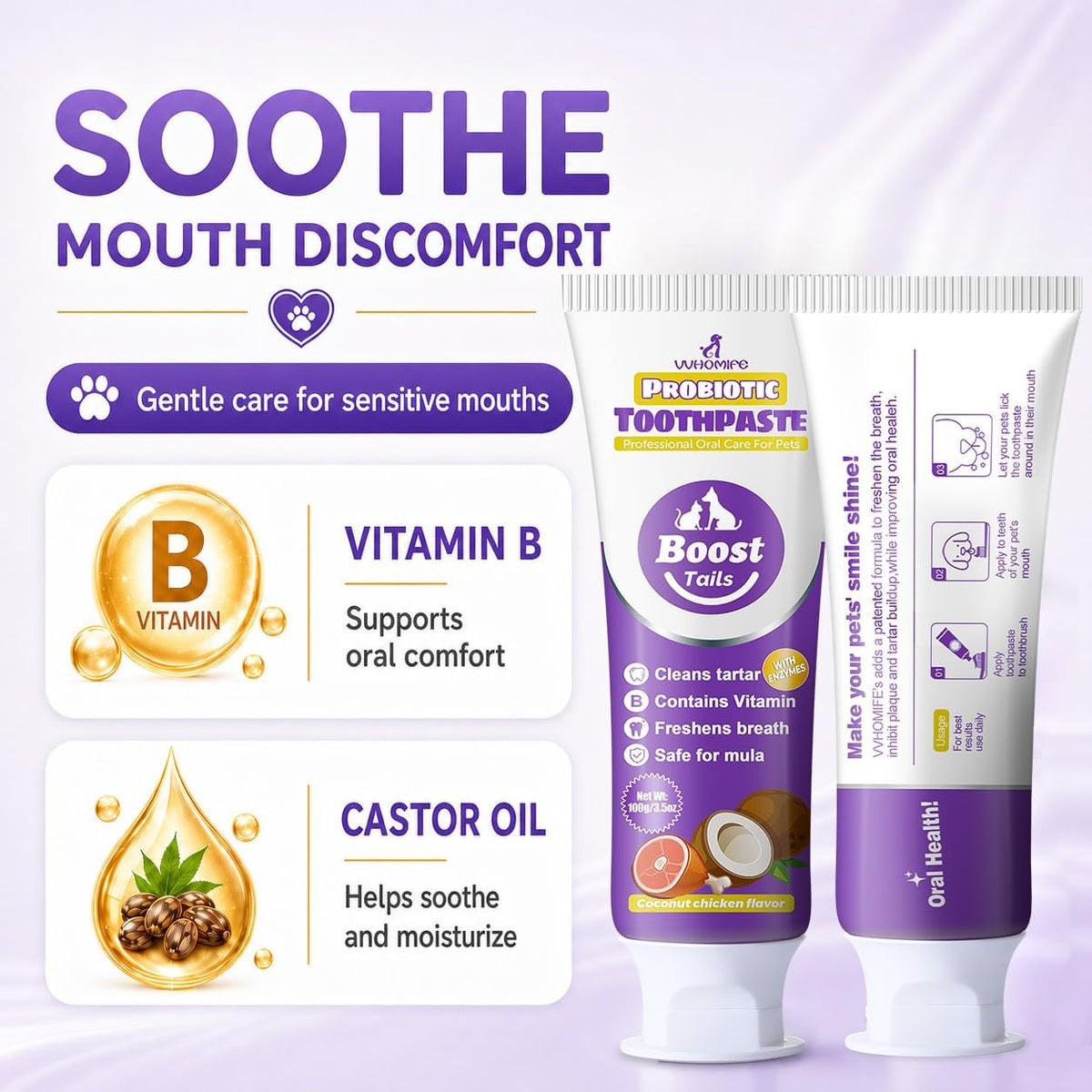 Professional dental care product for pets by VVHOMIFE