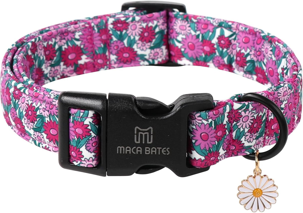 Maca Bates Cute Dog Collar with Rubber Duck Charm for Small Girl Boy Dogs, Green Yellow Ducks Pattern,Adjustable Durable Soft Collars for Male Female Puppy - Image 12