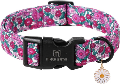 Maca Bates Cute Dog Collar with Rubber Duck Charm for Small Girl Boy Dogs, Green Yellow Ducks Pattern,Adjustable Durable Soft Collars for Male Female Puppy - Image 12