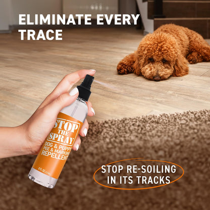 Professional pet training spray by Emmy's Best for housebreaking