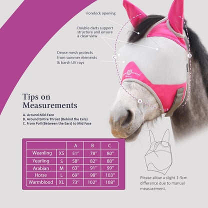 Harrison Howard horse fly mask UV protection fabric closeup