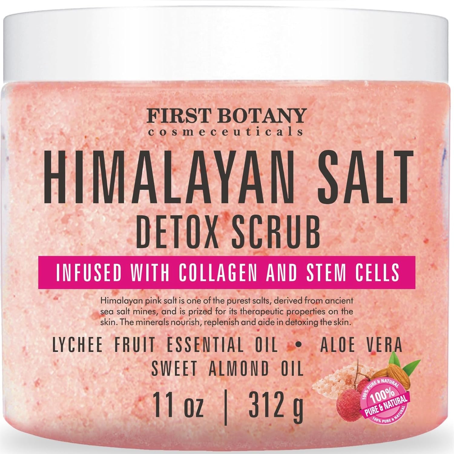 First Botany Himalayan Salt Body Scrub front view pink container