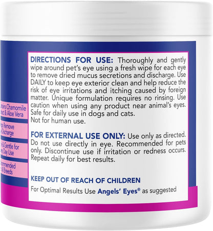 Daily grooming wipes for removing cat eye discharge