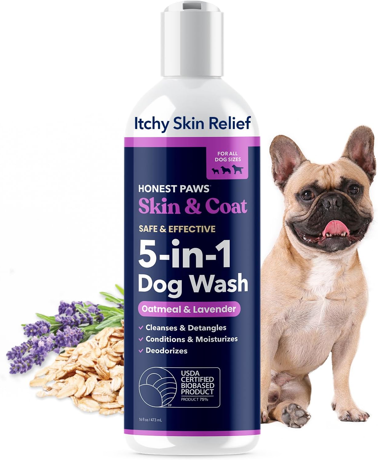 Honest Paws Dog Shampoo and Conditioner - Premium Dog Wash for Allergies and Dry, Itchy, Moisturizing for Sensitive Skin - Sulfate Free, Plant Based, All Natural -16 Fl Oz - Image 12