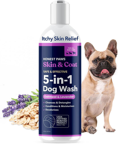 Honest Paws Dog Shampoo and Conditioner - Premium Dog Wash for Allergies and Dry, Itchy, Moisturizing for Sensitive Skin - Sulfate Free, Plant Based, All Natural -16 Fl Oz - Image 12
