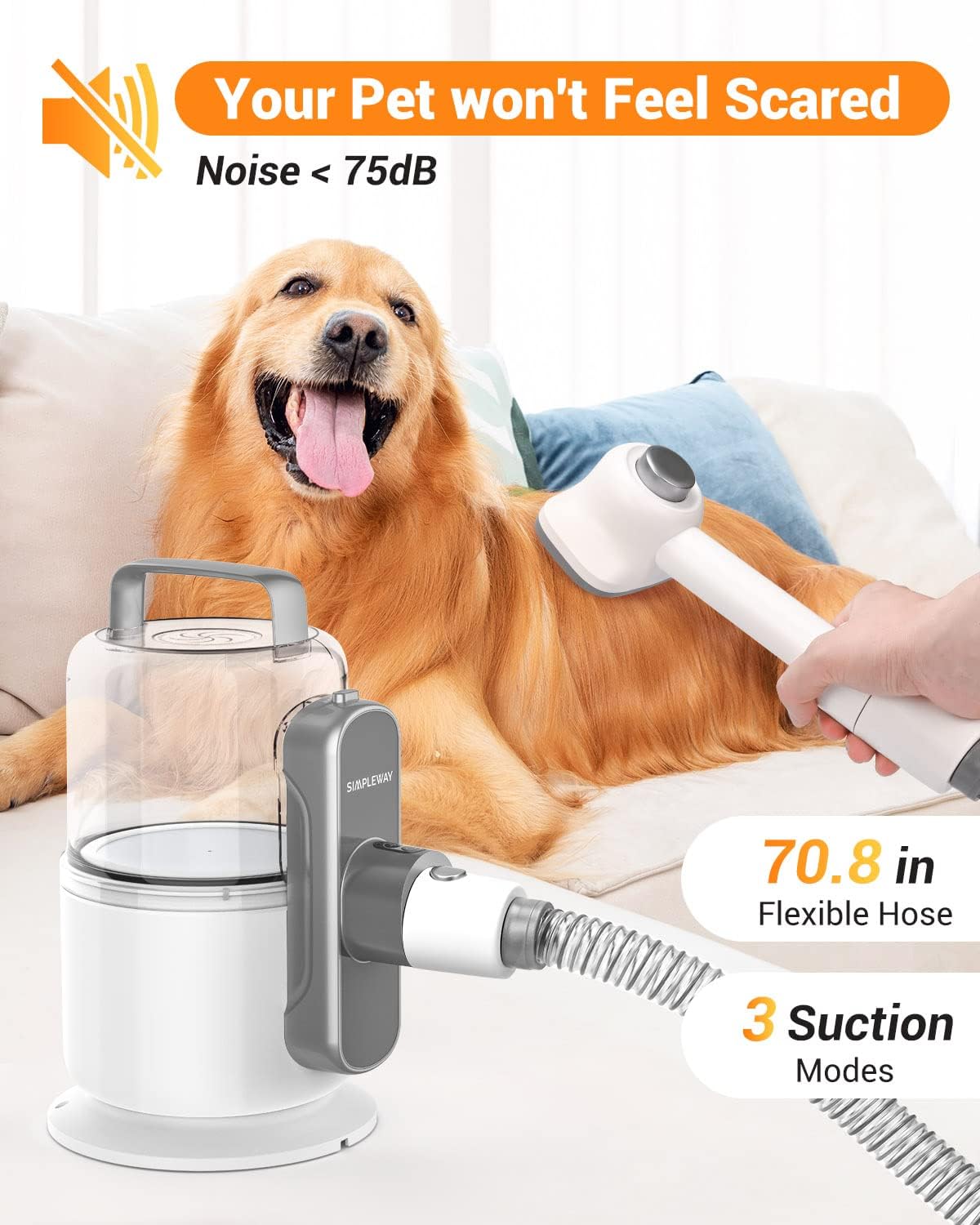 Dog Grooming Vacuum, Powerful Dust Cup Pet Vacuum - Image 9