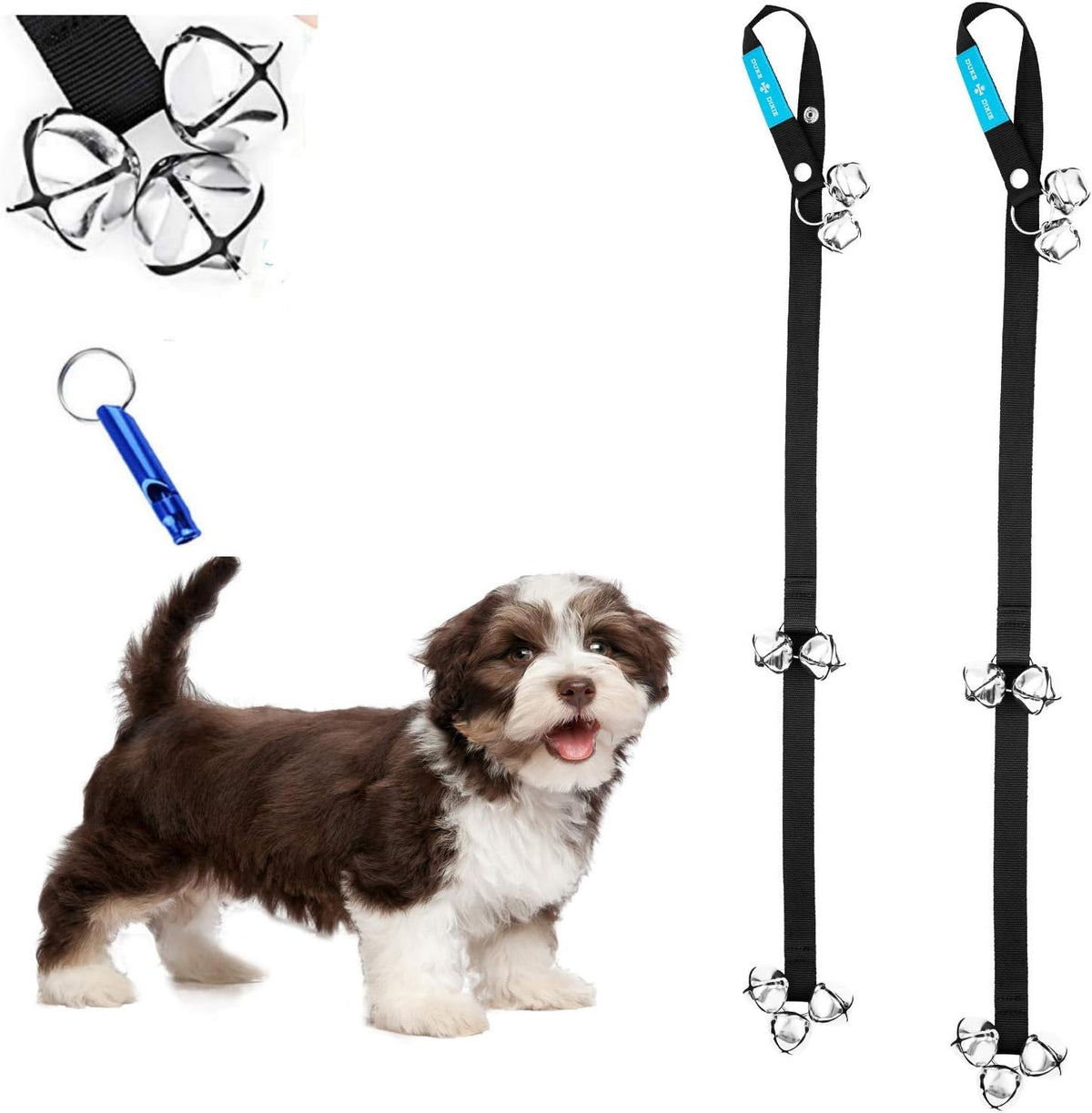 Duke and Dixie dog doorbells for potty training front view
