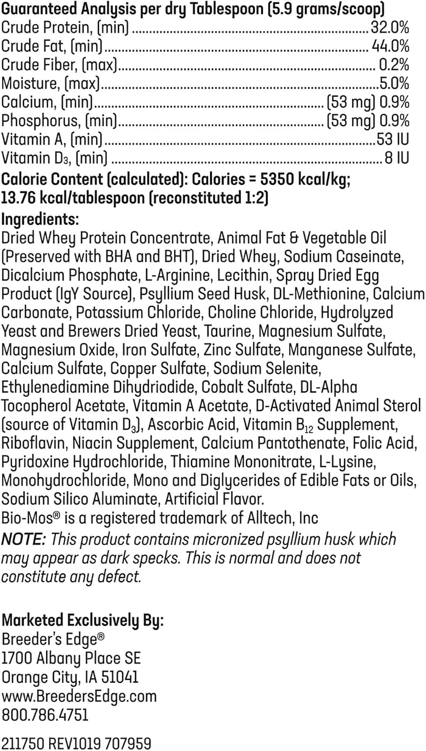 Revival Animal Health pet nursing supplement featuring IgY and Bio-Mos specialized formula ingredients