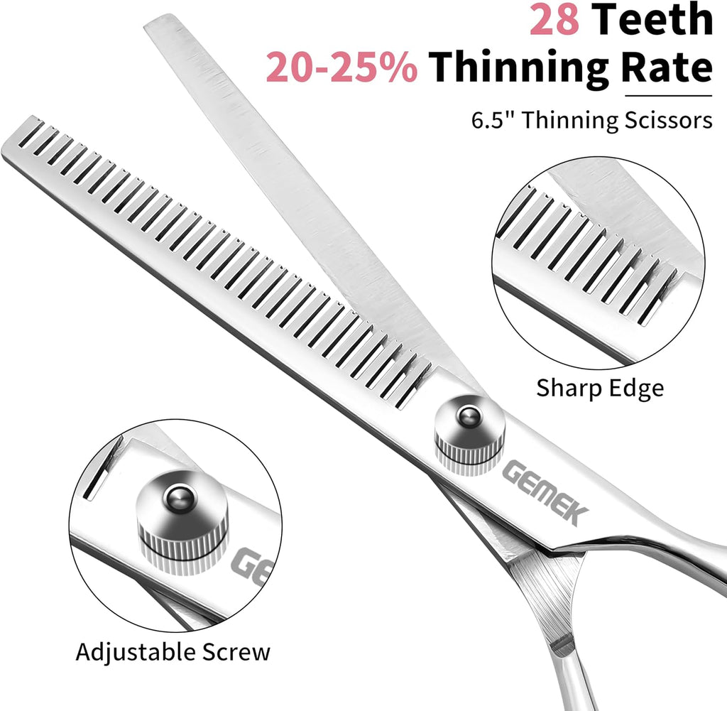 Curved pet grooming scissors with safety round tips for precise face and paw trimming