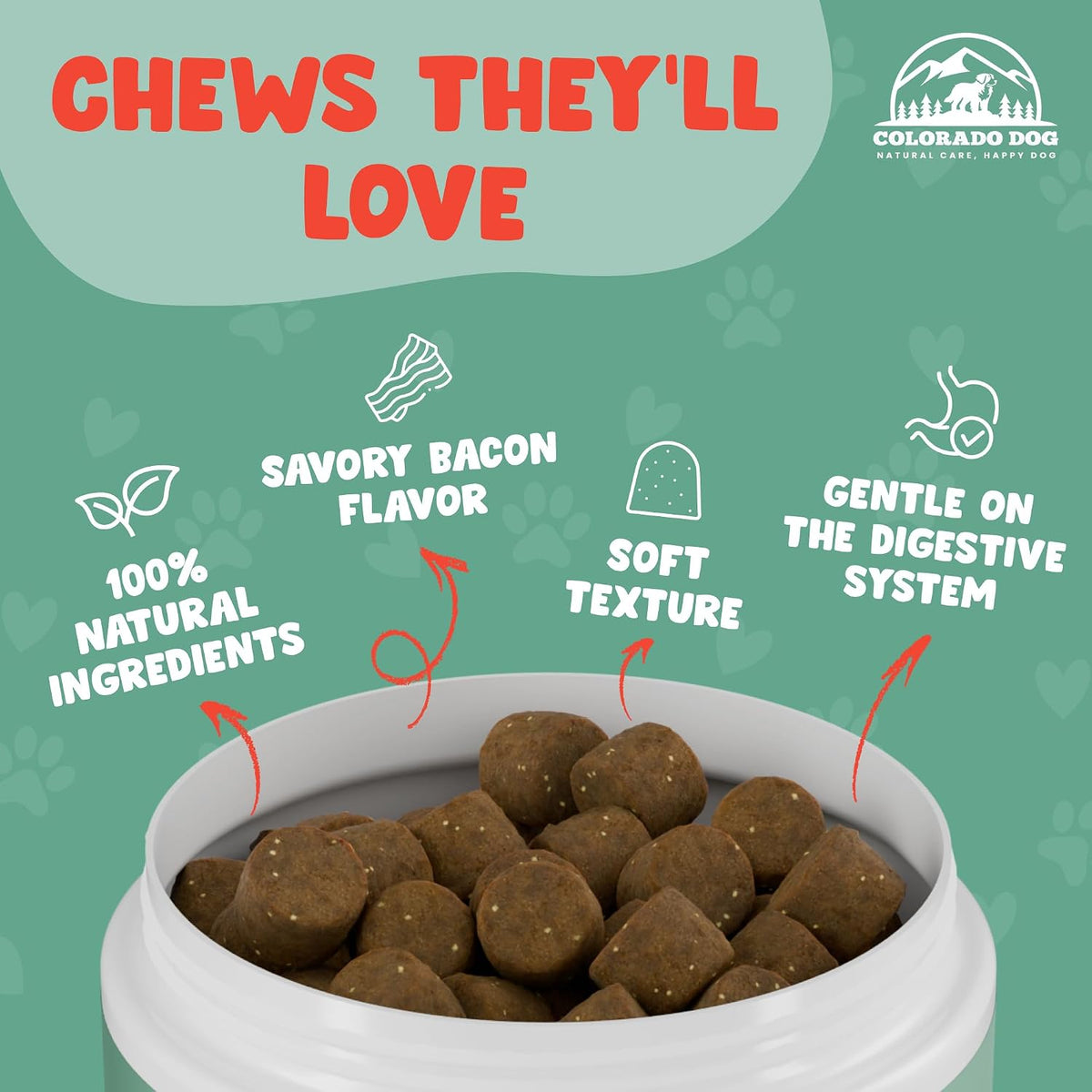 Side profile of Colorado Dog natural flea prevention tub