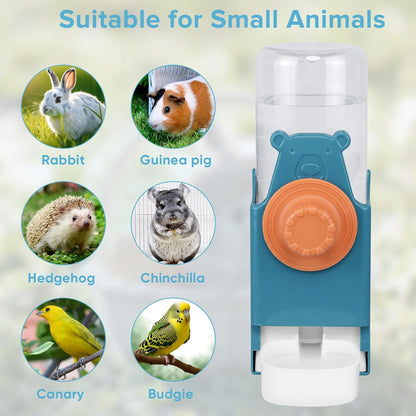 Kenond 17 oz Pet Water Bottle,Guinea Pig No Drip Water Bowl for Cage,Hanging Automatic Gravity Water Dispenser for Small Animals Rabbit Hedgehog Chinchilla Bunny Bird Canary Budgies - Image 6