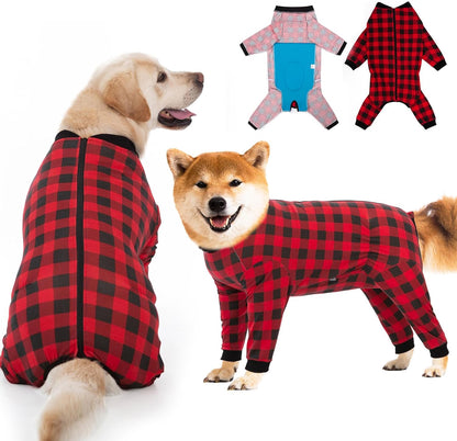 Yeapeeto breathable cotton pet onesie flat view demonstrating stretch fabric material