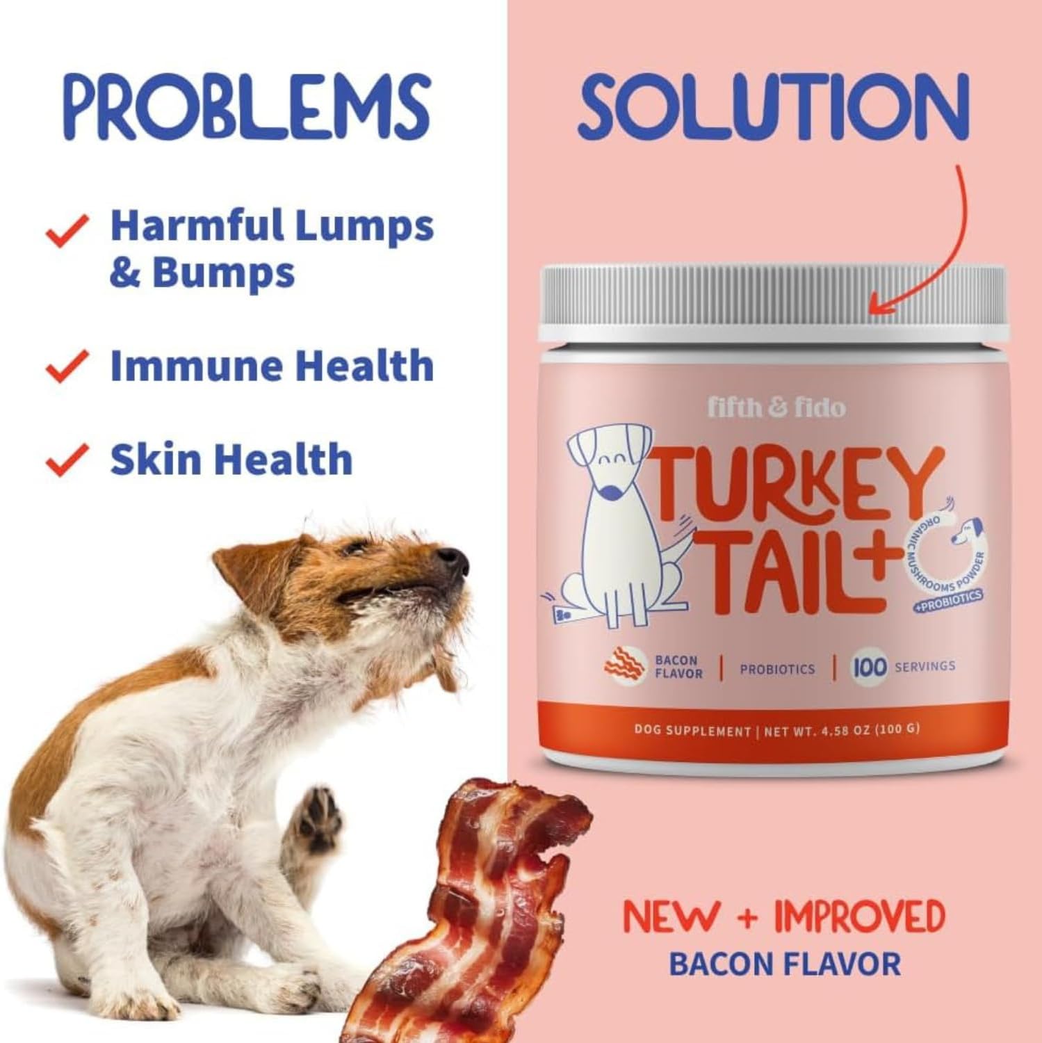 Authentic USA pet vitamins for immune health and gut support with probiotics