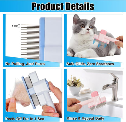 Wreyng pet grooming comb ergonomic handle detail