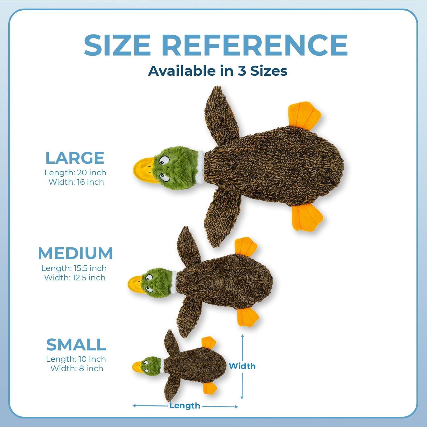 No stuffing wild duck pet toy demonstrating flexible interactive play